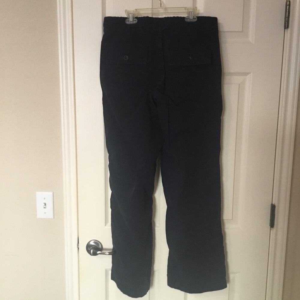 Unisex GAP drawstring, button fly wide leg Rollup Pants parachute navyBlue pants